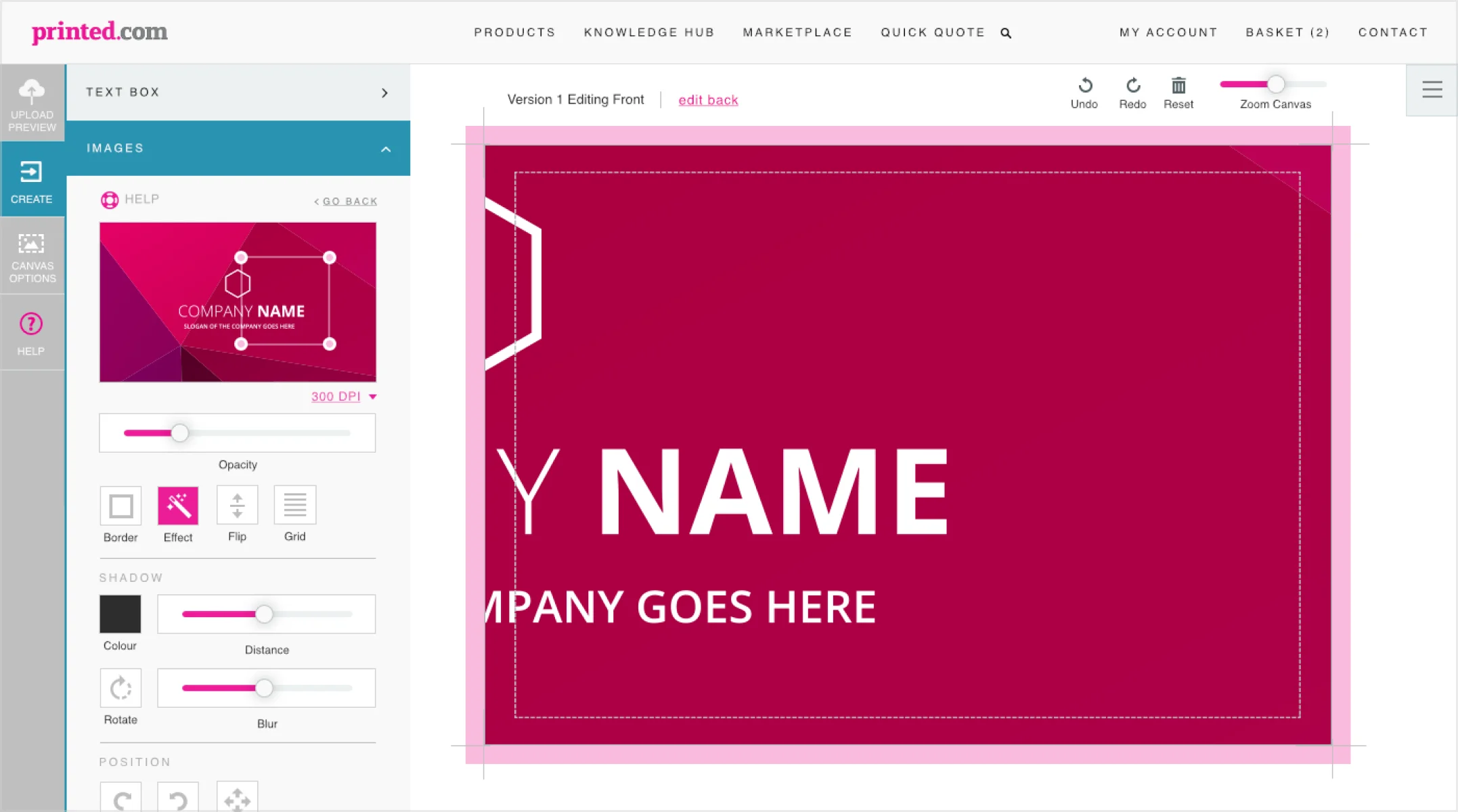 Printed.com design process