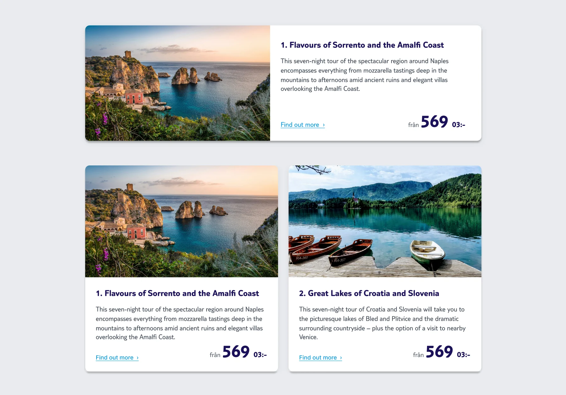 TUI website styleguide overview